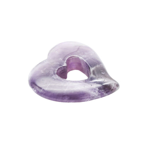 pendentif pi chinois ou donut amethyste coeur
