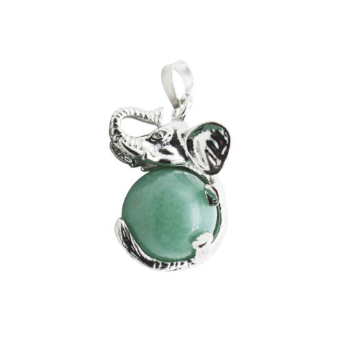 pendentif aventurine verte elephant