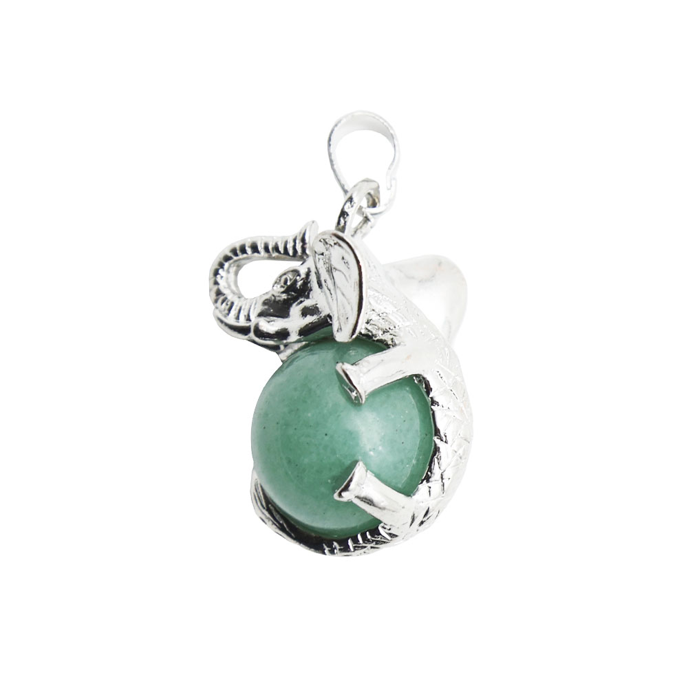 pendentif aventurine verte elephant