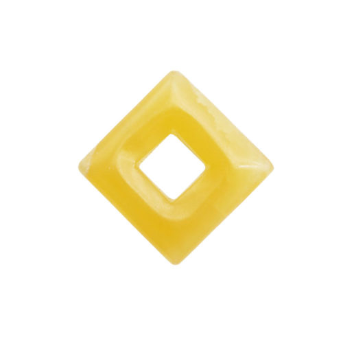 pendentif pi chinois ou donut calcite orange petit carré