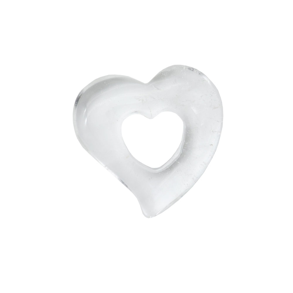 pendentif pi chinois ou donut cristal de roche coeur