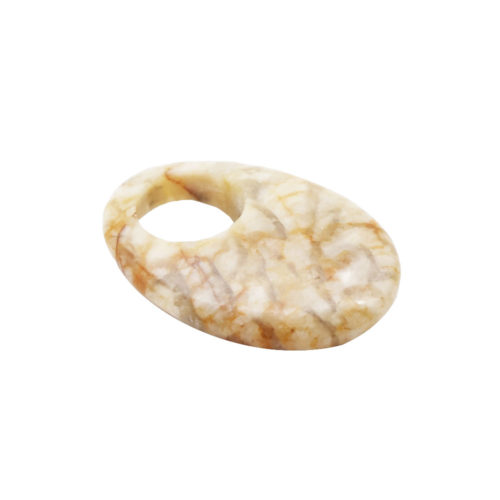 pendentif pi chinois ou donut feldspath oval