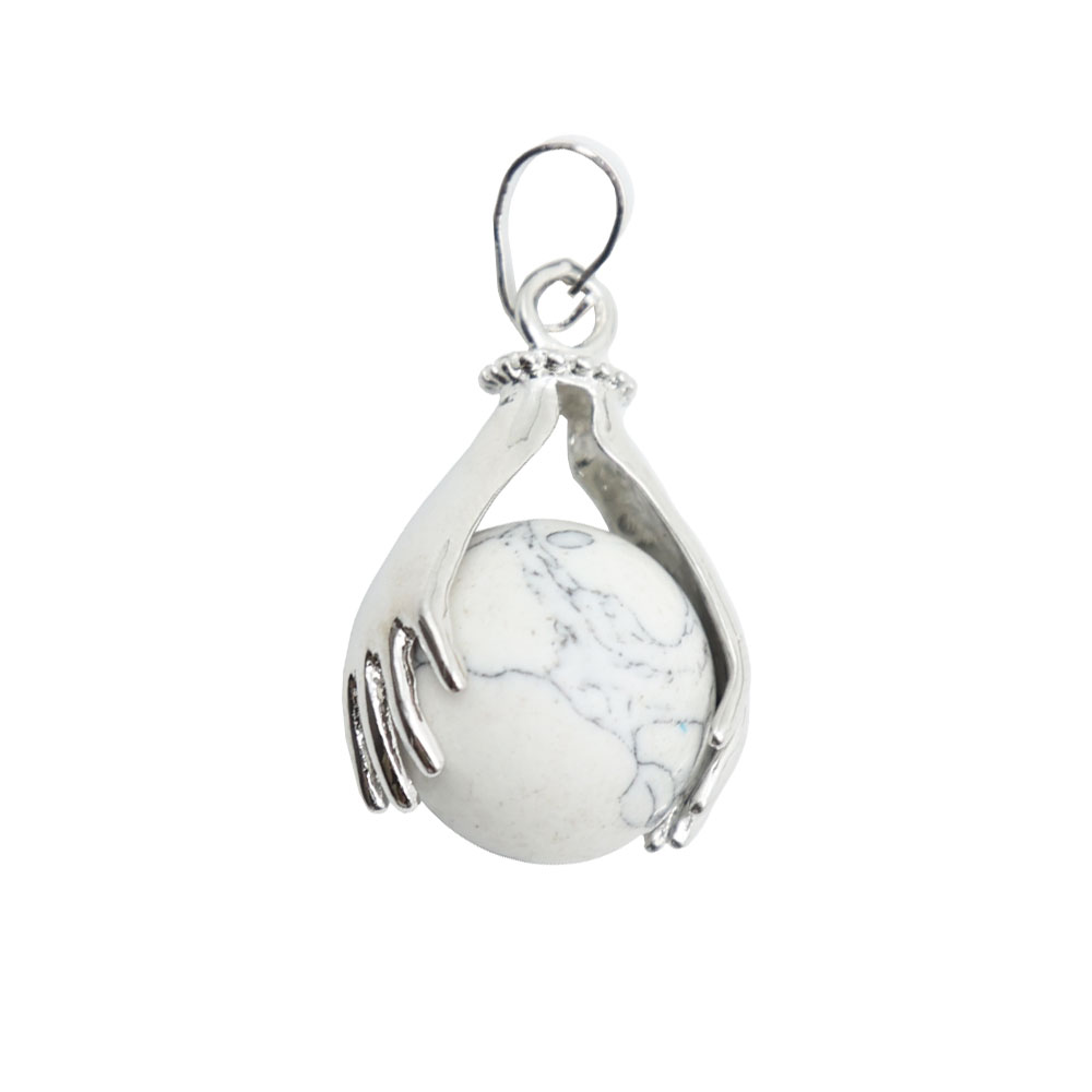 pendentif Howlite Deux mains
