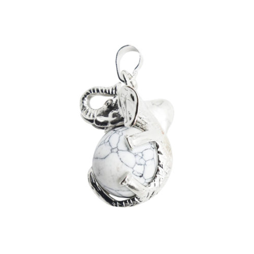 pendentif howlite éléphant