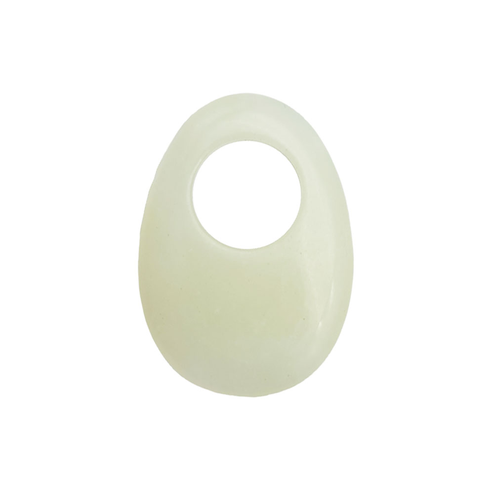 pendentif pi chinois ou donut jade oval