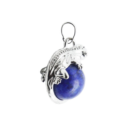 pendentif lapis lazuli lézard