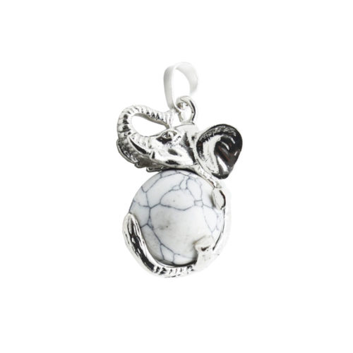 pendentif magnésite elephant
