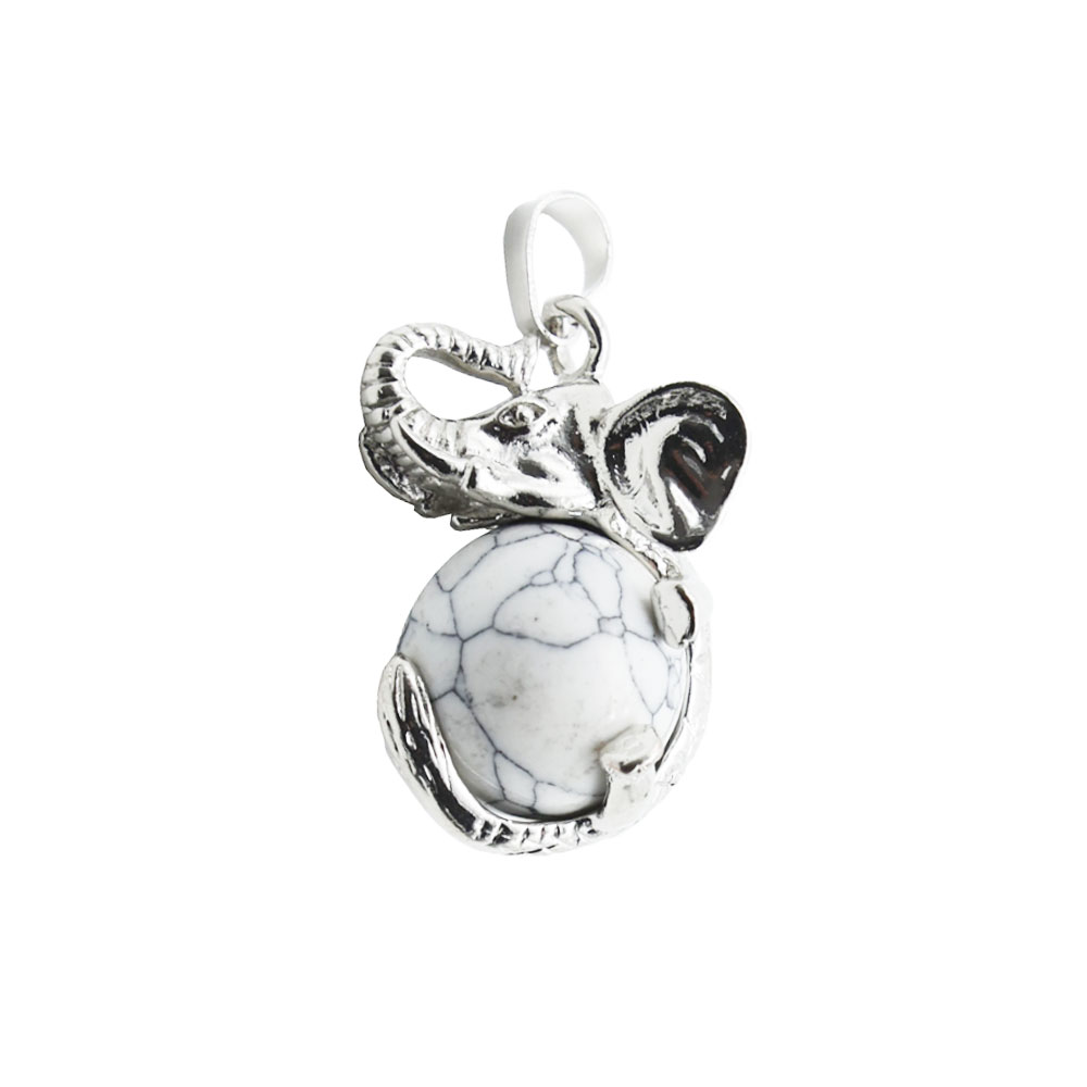 pendentif magnésite elephant