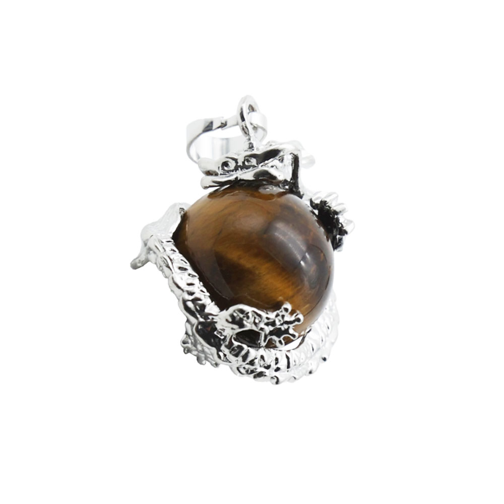 pendentif oeil de tigre dragon
