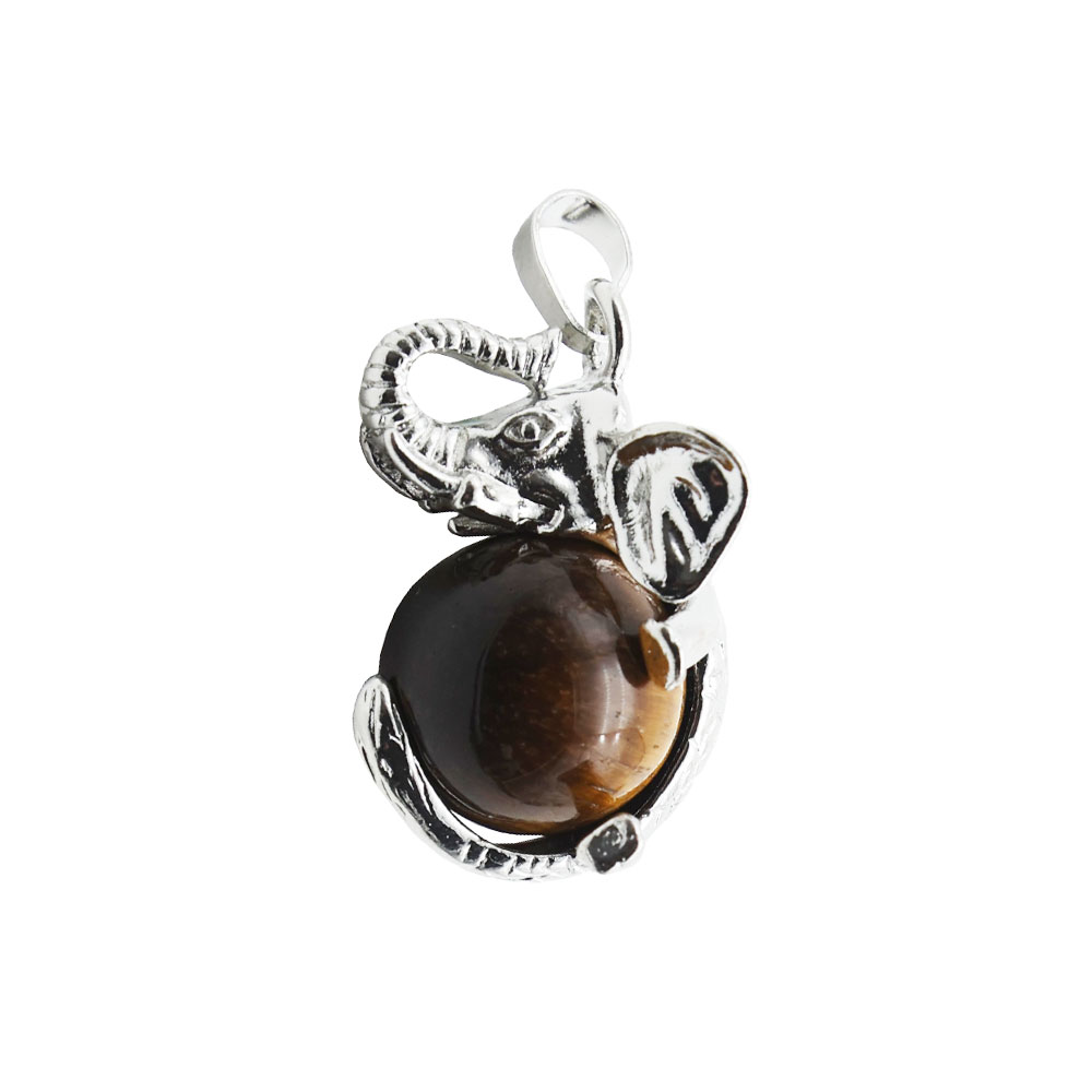 pendentif oeil de tigre elephant