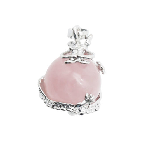 pendentif quartz rose dragon