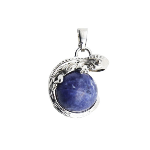pendentif sodalite lezard