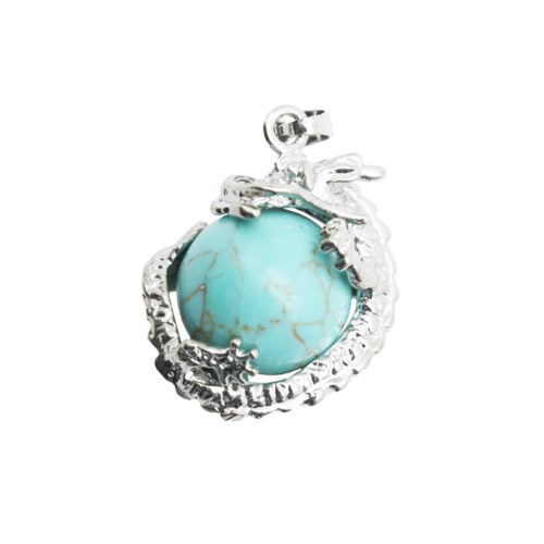 pendentif turquoise stabilisée dragon