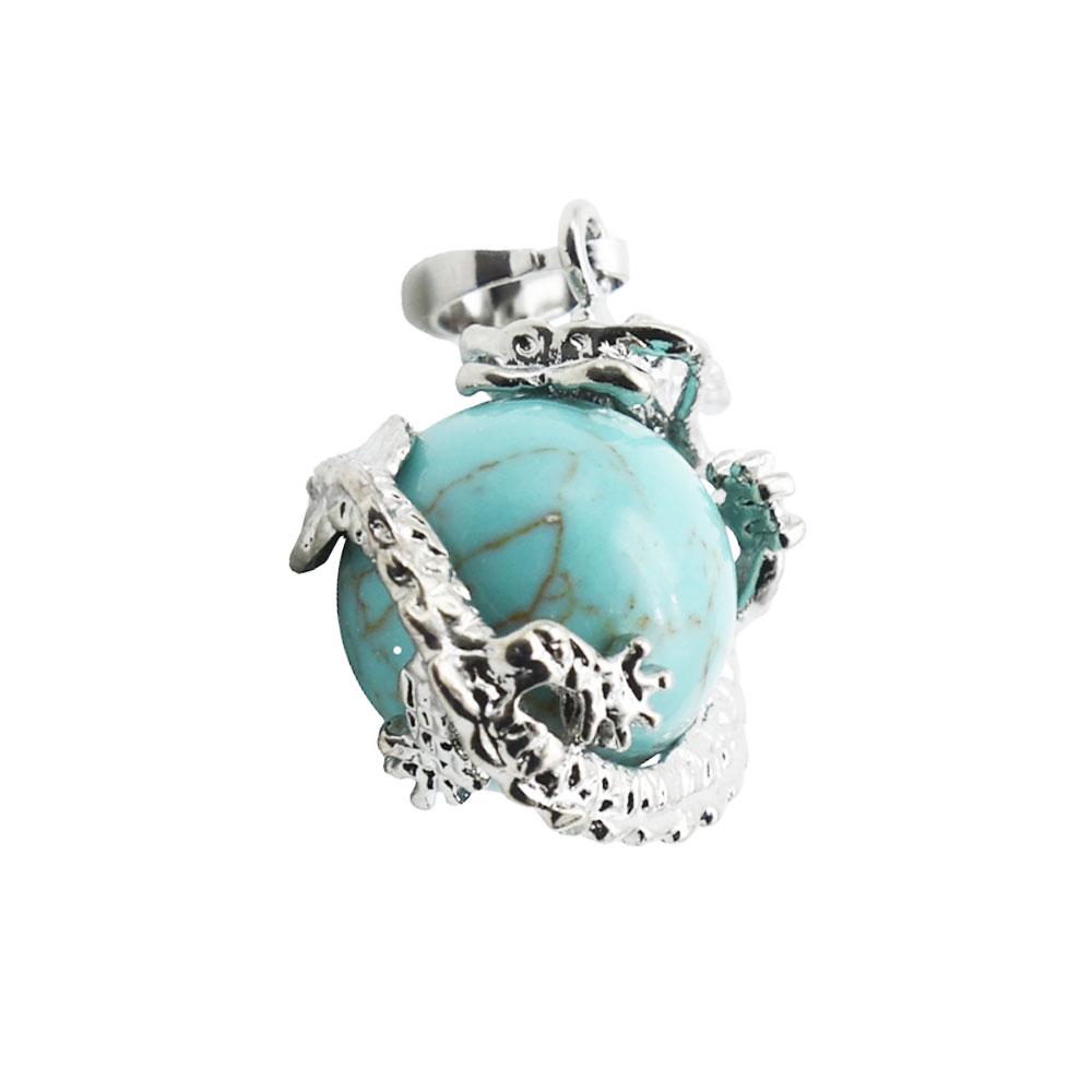 pendentif turquoise stabilisée dragon