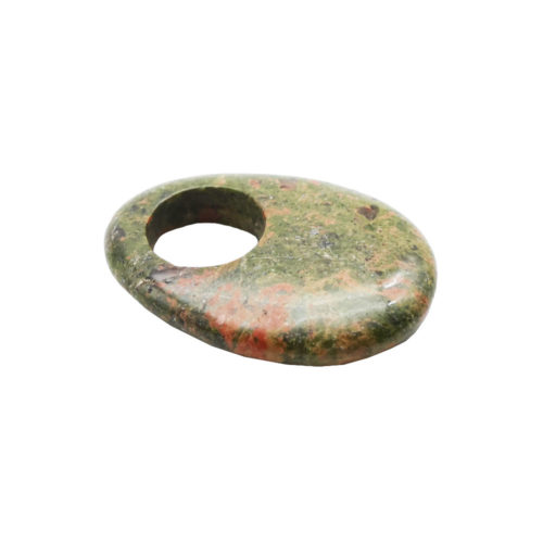 pendentif pi chinois ou donut unakite oval
