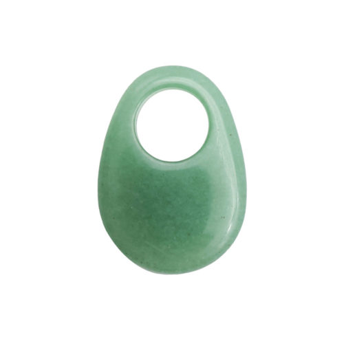 pi chinois ou donut aventurine verte oval