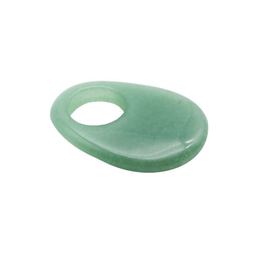 pi chinois ou donut aventurine verte oval