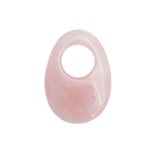 pi chinois ou donut quartz rose oval