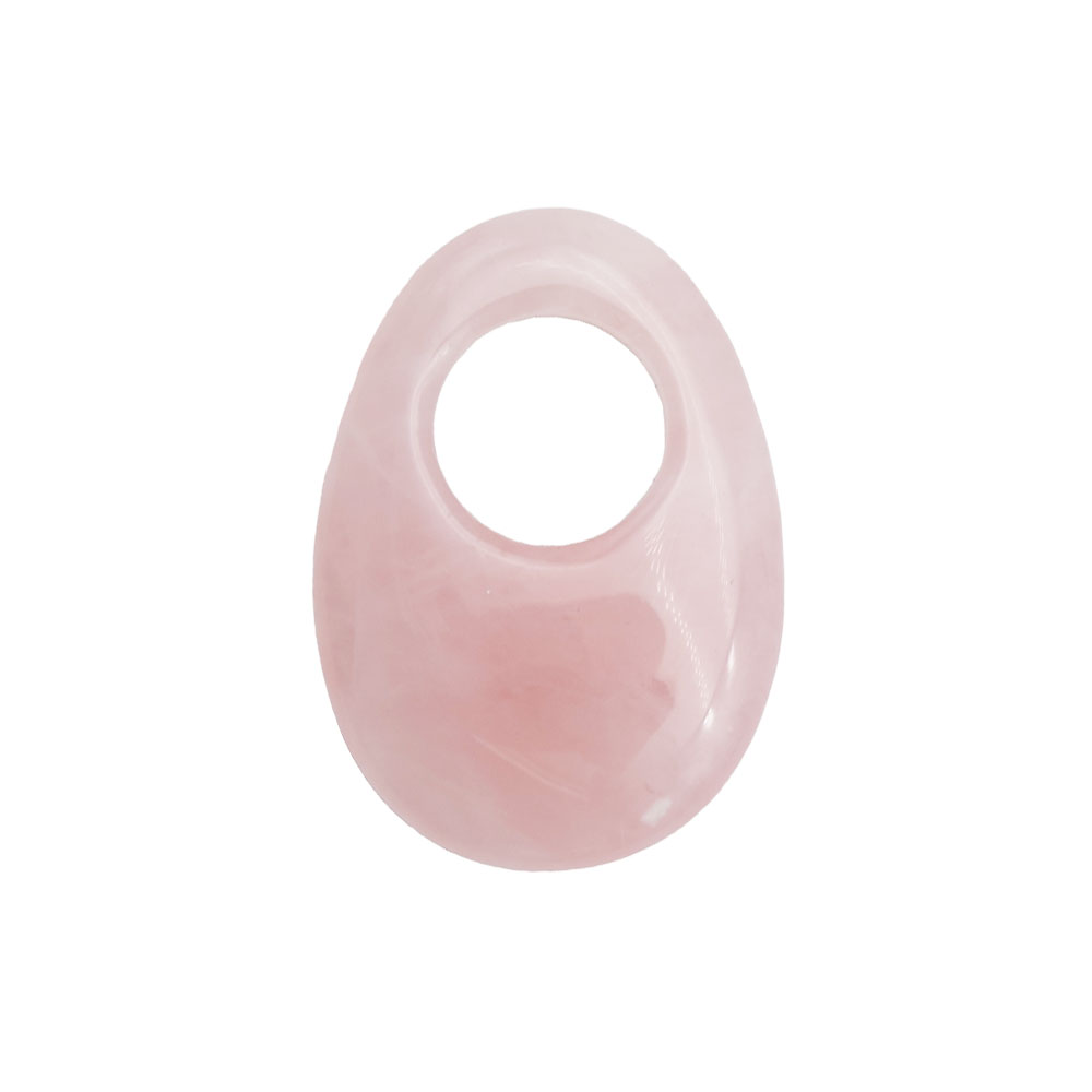 pi chinois ou donut quartz rose oval