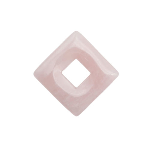 pi chinois ou donut quartz rose petit carré