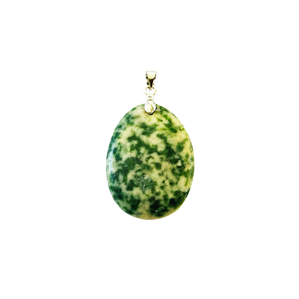 pendentif-serpentine-foncee-pierre-plate