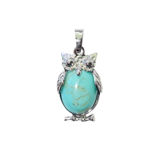 pendentif-turquoise-stabilisee-hibou
