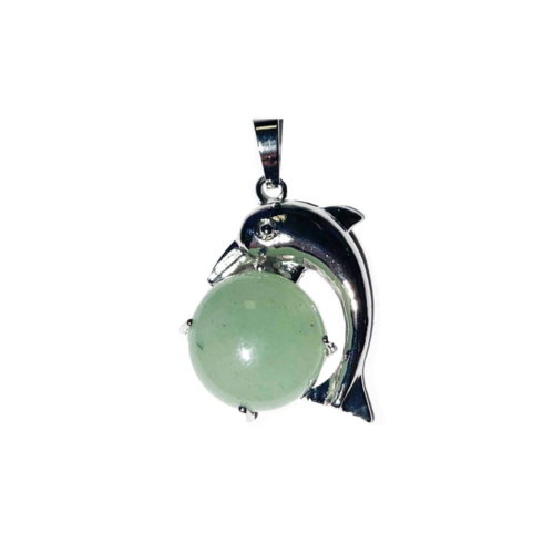Pendentif Aventurine Verte Dauphin