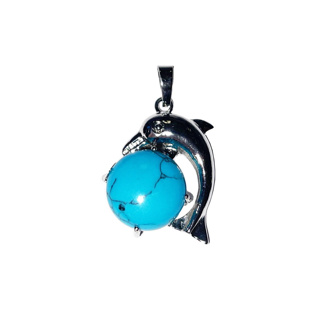 Pendentif Howlite Bleue Dauphin