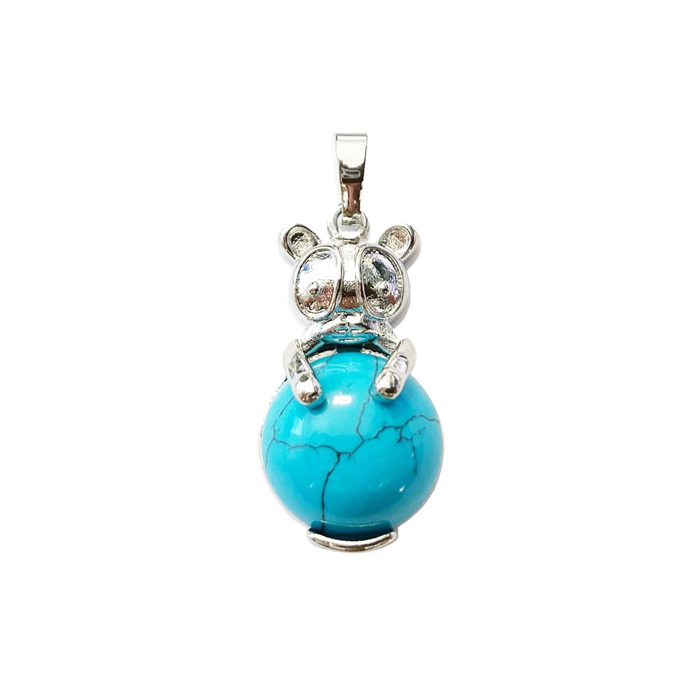 Pendentif Howlite Bleue Lapin