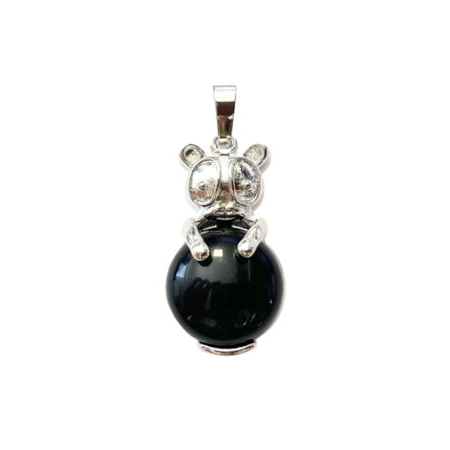 pendentif onyx lapin