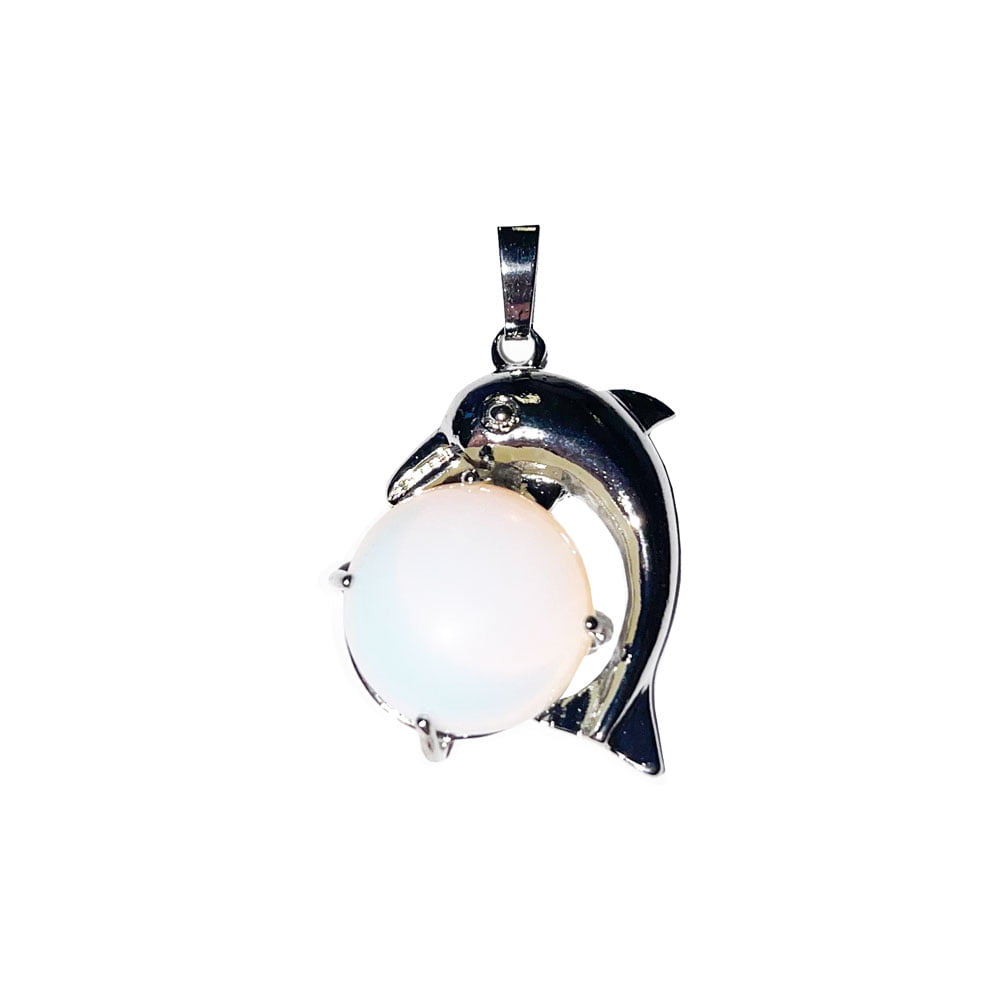 pendentif opale synthetique dauphin