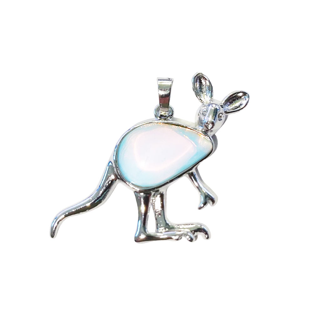 pendentif opale synthetique kangourou