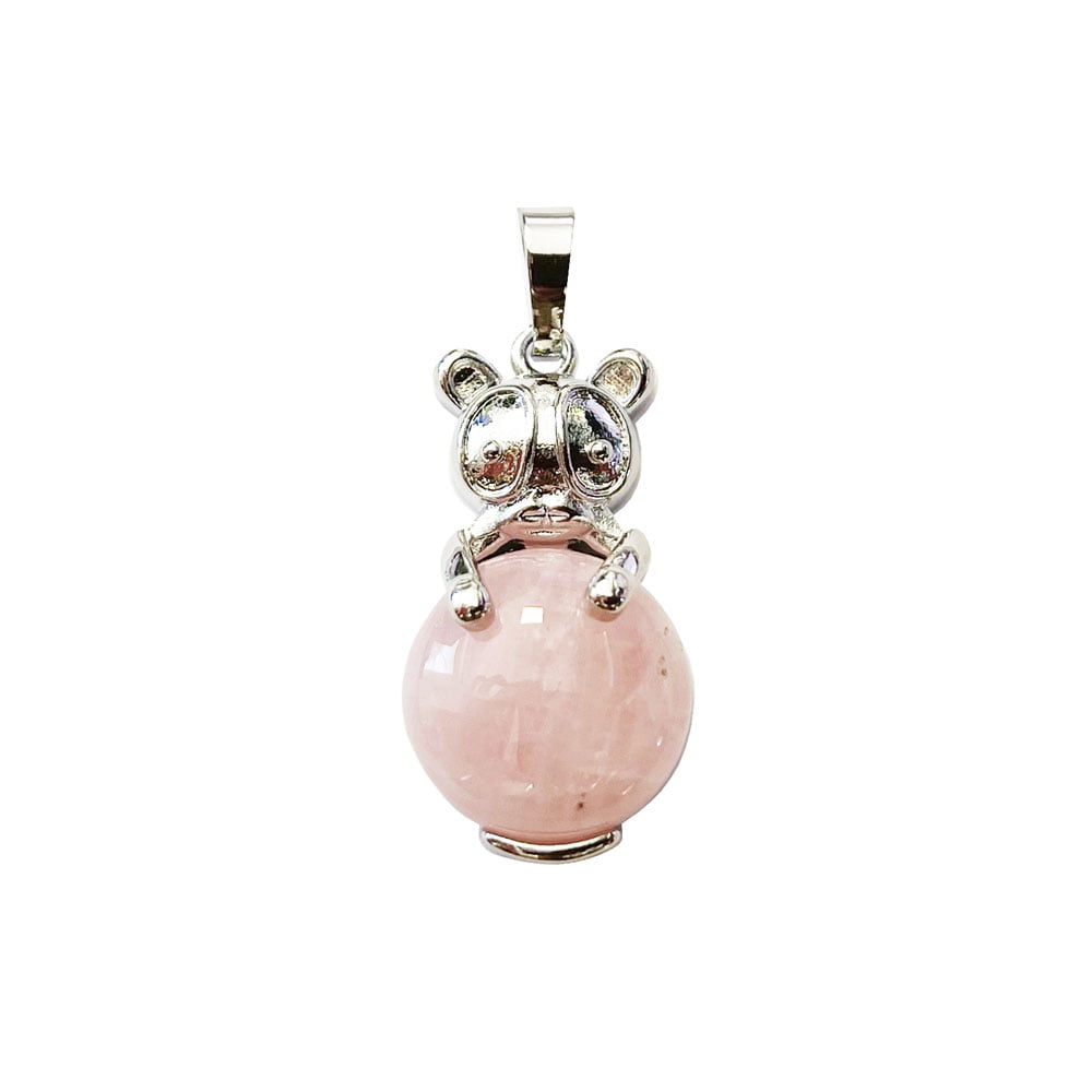 pendentif quartz rose lapin