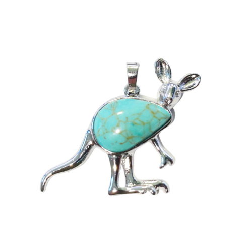 pendentif turquoise kangourou