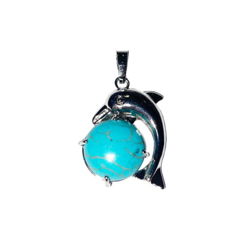 pendentif-turquoise-stabilisee-dauphin