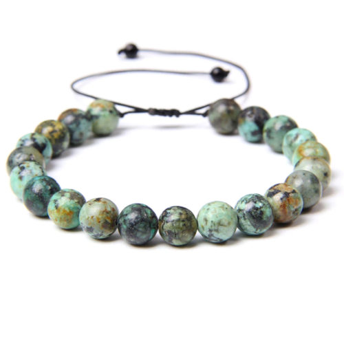 bracelet chrysocolle pierres boules