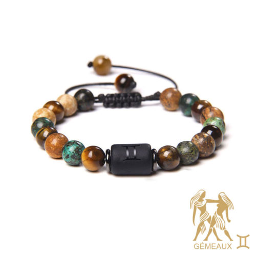 bracelet gémeaux cordon ajustable