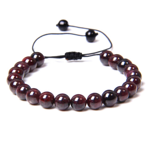 bracelet grenat rouge