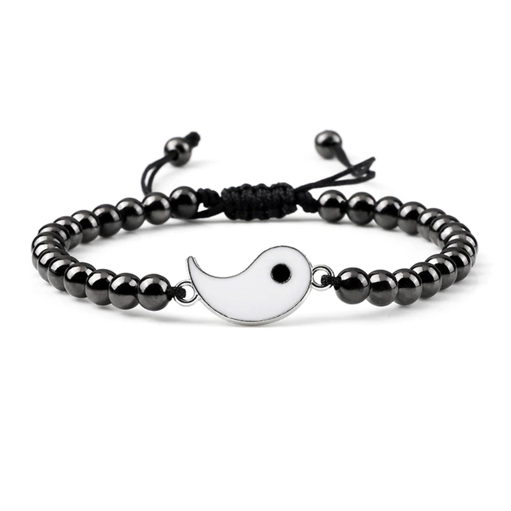 bracelet hématite yin ajustable