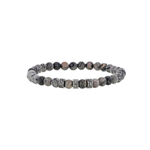 bracelet jaspe gris