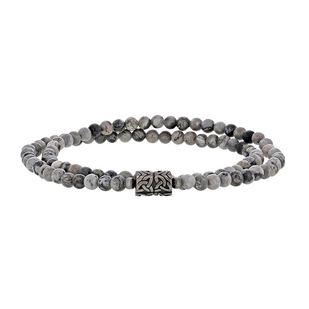 bracelet jaspe gris
