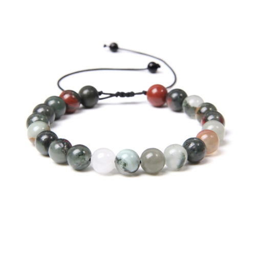 bracelet jaspe héliotrope