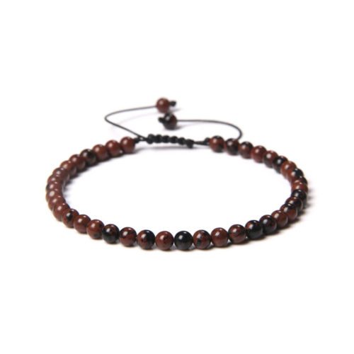 bracelet obsidienne acajou