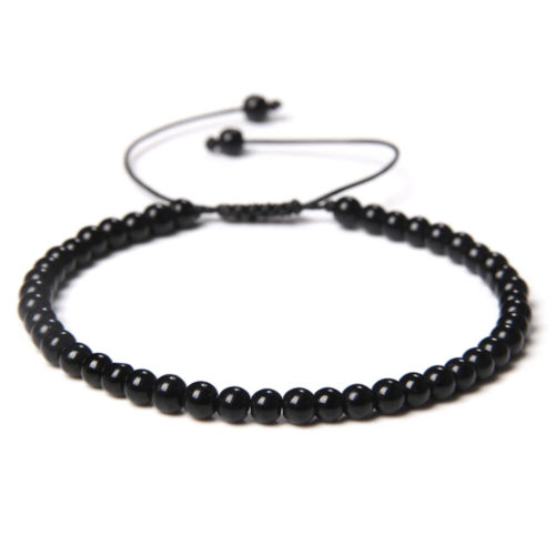 bracelet onyx pierres boules