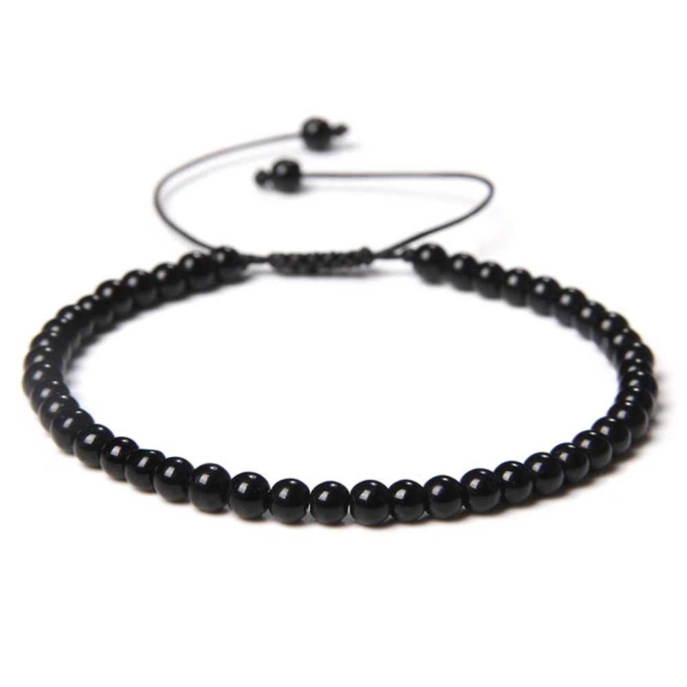 bracelet onyx pierres boules