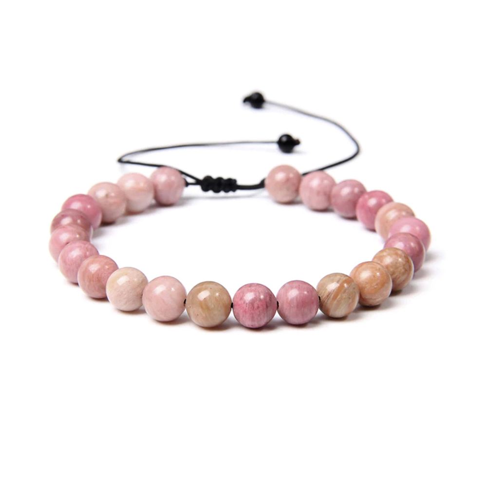 bracelet rhodochrosite pierres boules