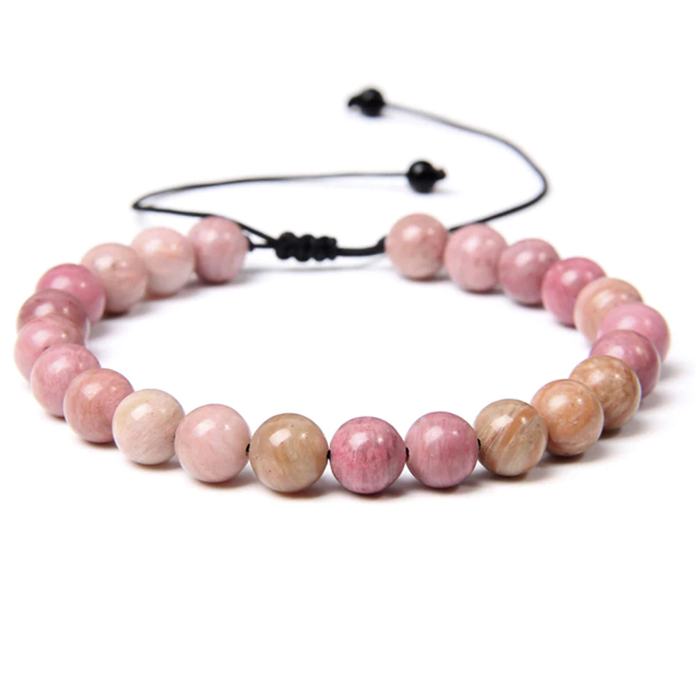bracelet rhodochrosite pierres boules