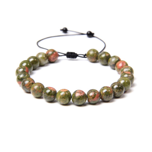 bracelet unakite pierres boules