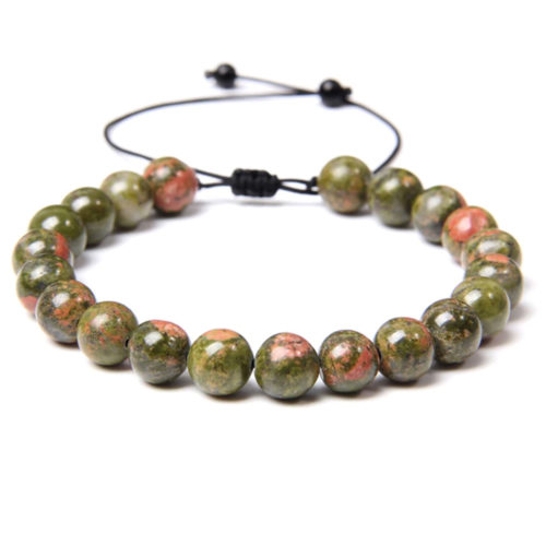 bracelet unakite pierres boules