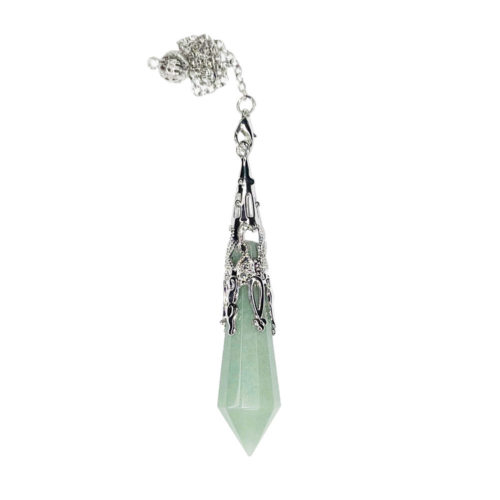 pendule aventurine verte métal